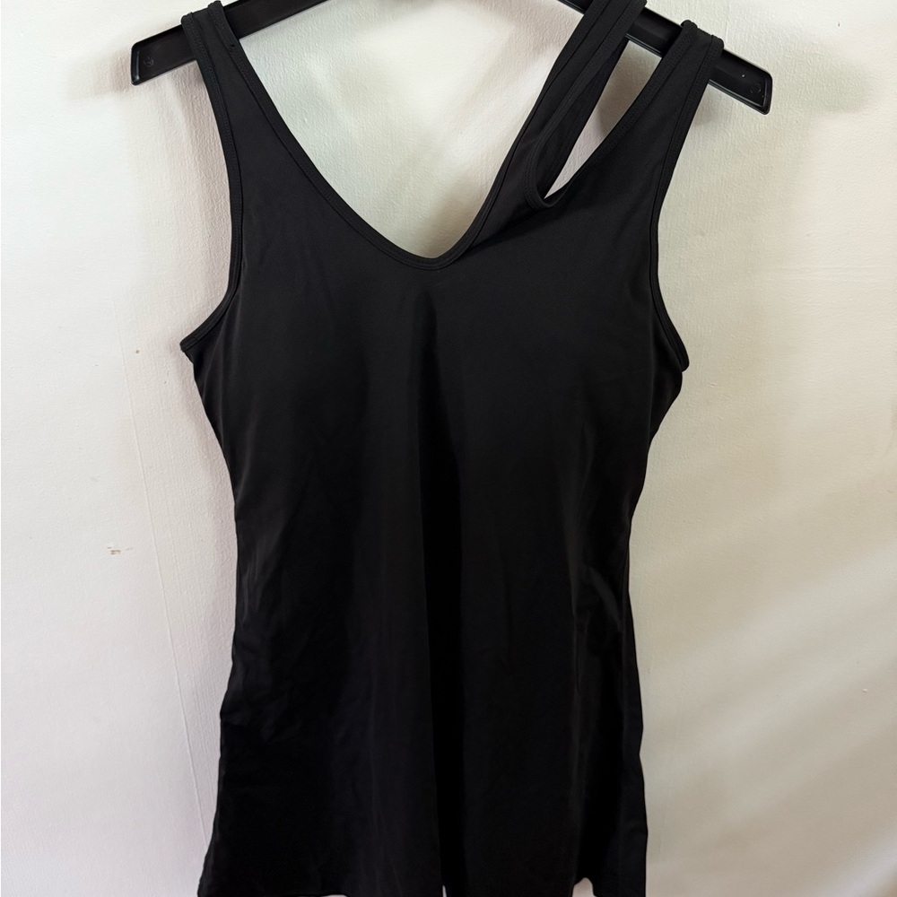 NWT HALARA Black Sleeveless Mini Athletic Dress w/Built in Bra